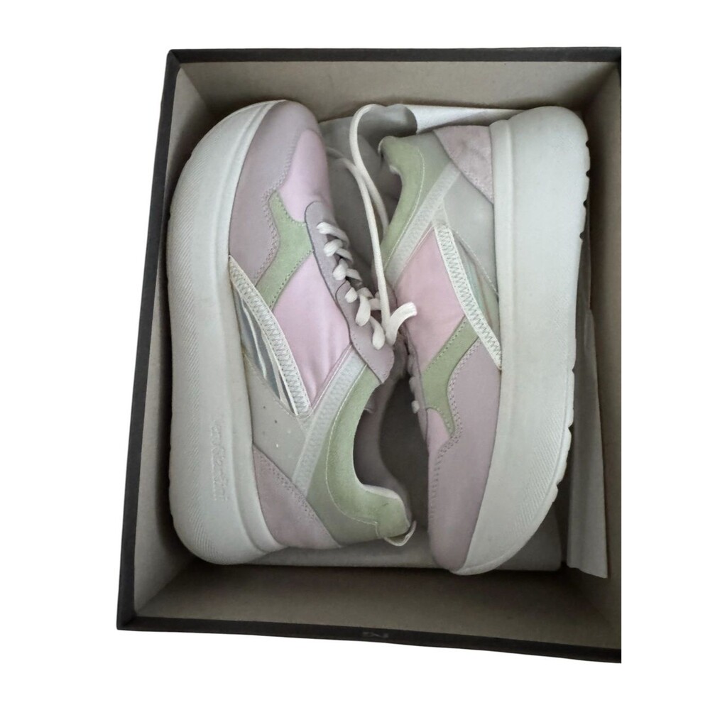 Nero Giardini platform sneakers feature a multicolor pastel design